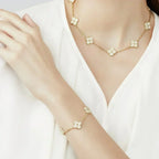 [MIRA] New  CLOVER 5 MOTIF FULL DIAMOND BRACELET COLLECTION