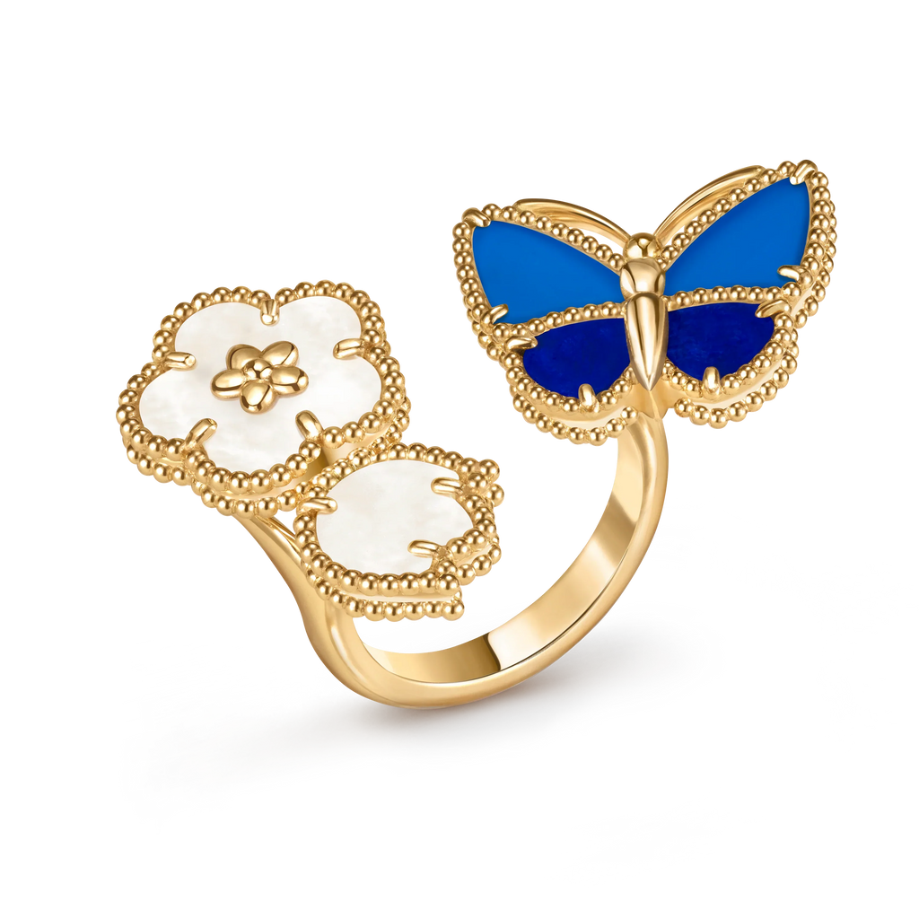 [MIRA] 2026 NEW MODEL SPRING LUCKY 3 MOTIF GOLD RING