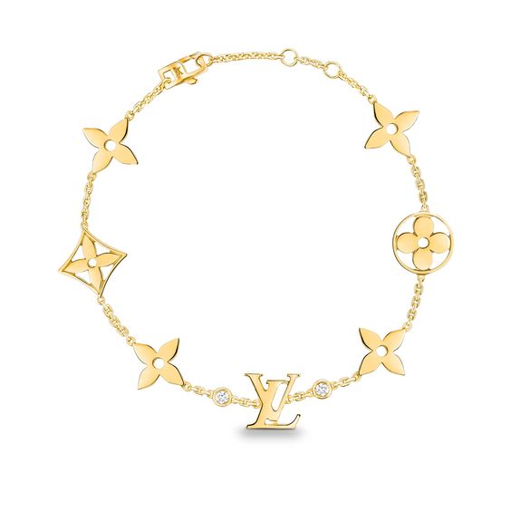 ??MIRA?¡¥STAR AND SUN 7 MOTIFS GOLD BRACELET