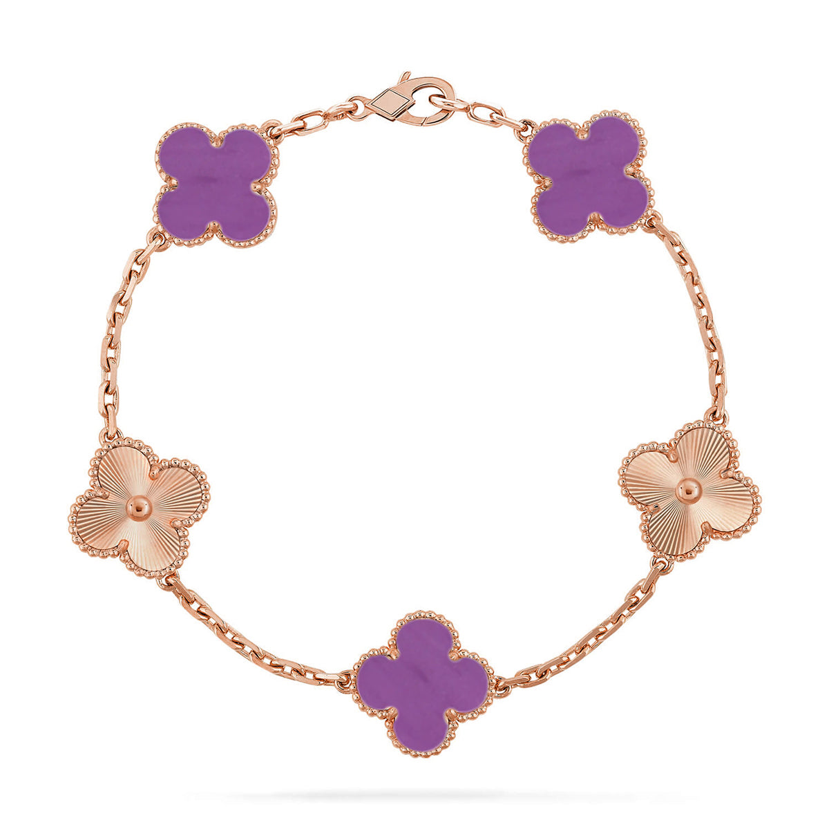 [MIRA]New  CLOVER 5 MOTIF VIOLET BRACELET COLLECTION
