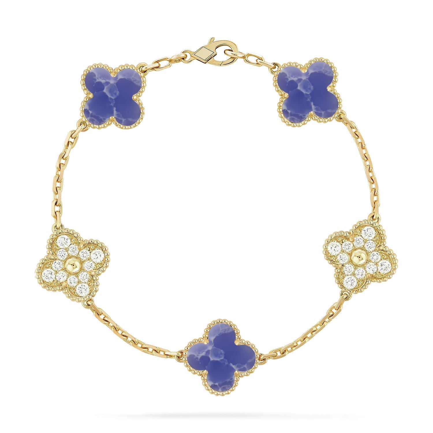[MIRA]New CLOVER 5 MOTIF BLUE VEINS BRACELET COLLECTION