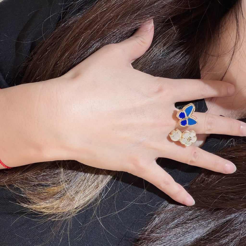 [MIRA] 2026 NEW MODEL SPRING LUCKY 3 MOTIF GOLD RING