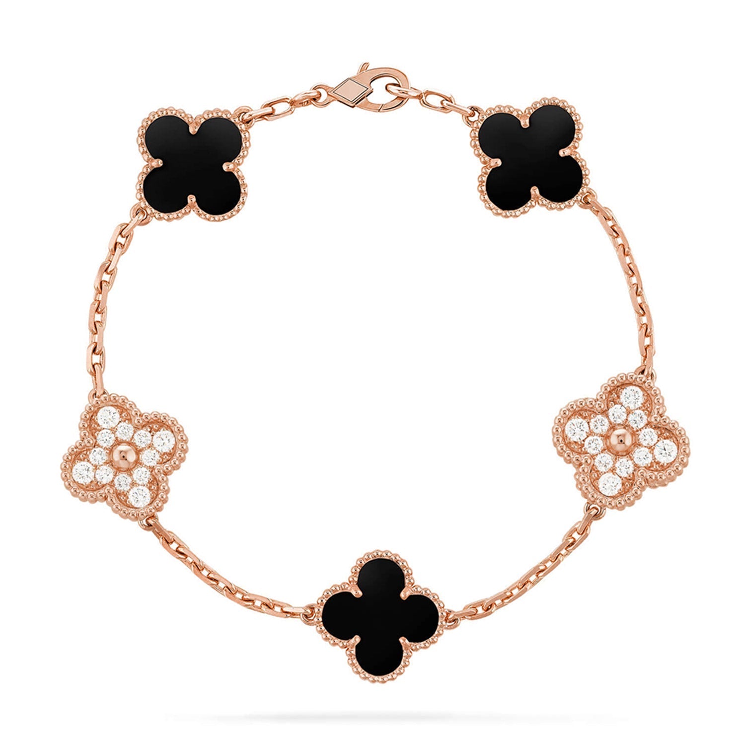 [MIRA]New CLOVER 5 MOTIF ONYXS BRACELET COLLECTION