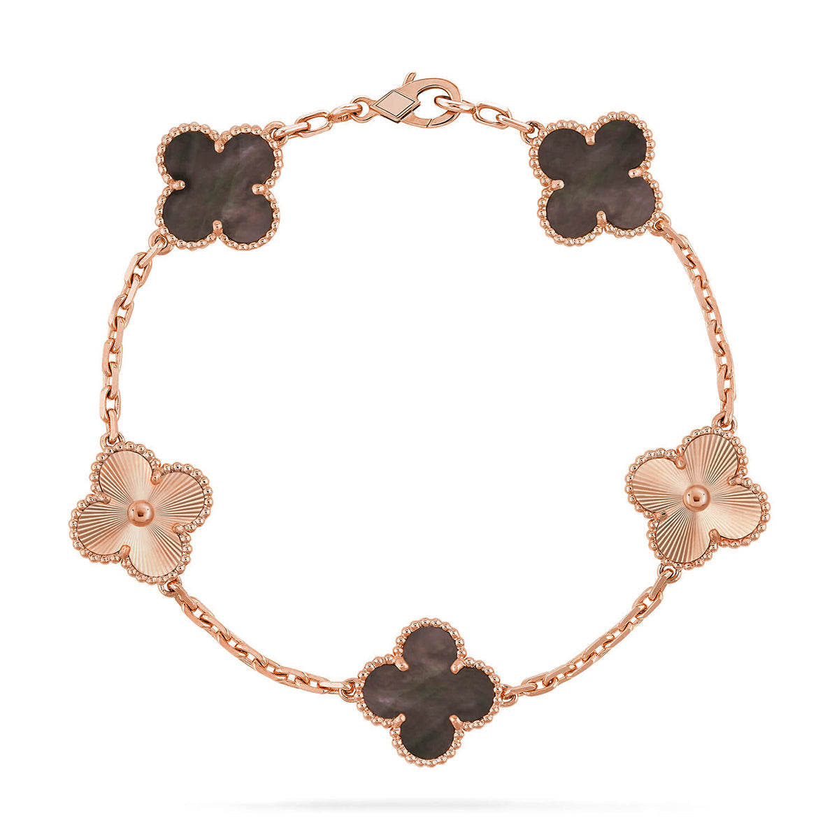 [MIRA]New CLOVER 5 MOTIF GRAY MOP BRACELET COLLECTION