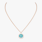[MIRA]  MOVE 1 DIAMOND TURQUOISE PINK GOLD DIAMOND NECKLACE