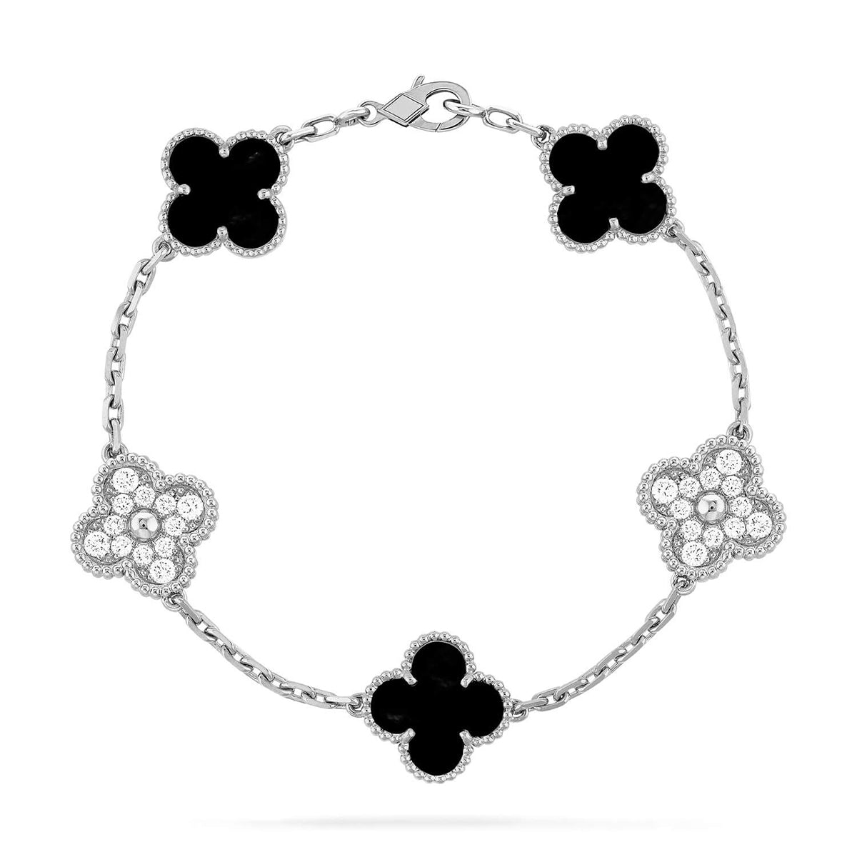[MIRA]New CLOVER 5 MOTIF ONYXS BRACELET COLLECTION