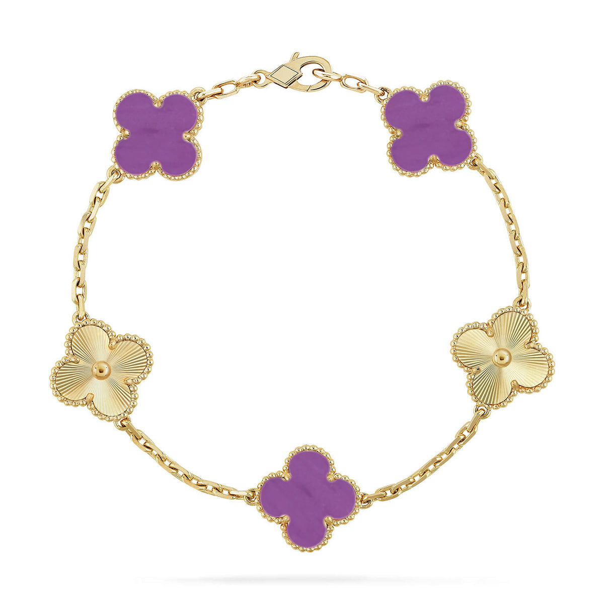 [MIRA]New  CLOVER 5 MOTIF VIOLET BRACELET COLLECTION