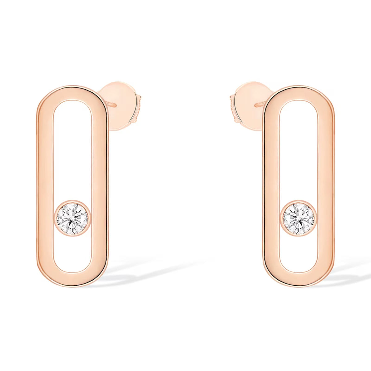 [MIRA] MOVE UNO SMALL 1 DIAMOND EARRINGS