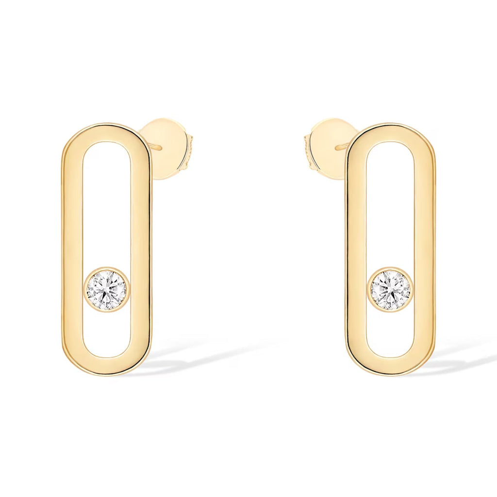 [MIRA] MOVE UNO SMALL 1 DIAMOND EARRINGS