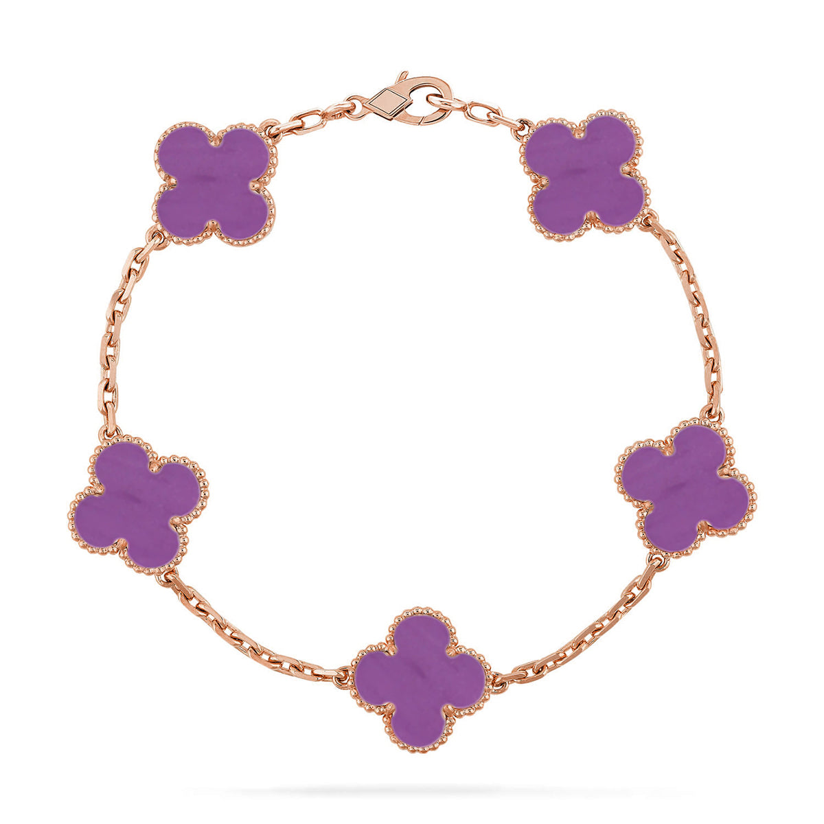 [MIRA]New  CLOVER 5 MOTIF VIOLET BRACELET COLLECTION
