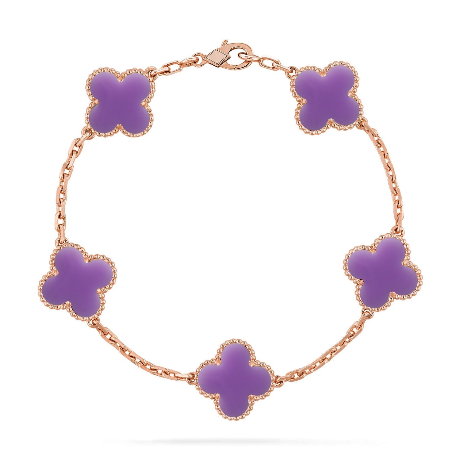 [MIRA]New CLOVER 5 MOTIF LIGHT PURPLE BRACELET COLLECTION