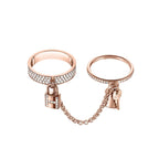 ??MIRA?¡¥HM KELLY CLOCHETTE DOUBLE RING IN  WITH DIAMONDS