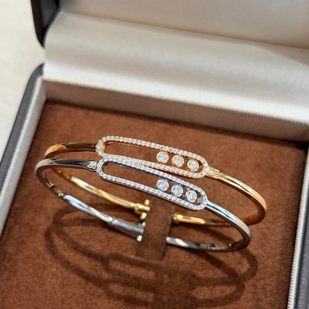 [MIRA]Move Pavé Diamond Bangle Bracelet M