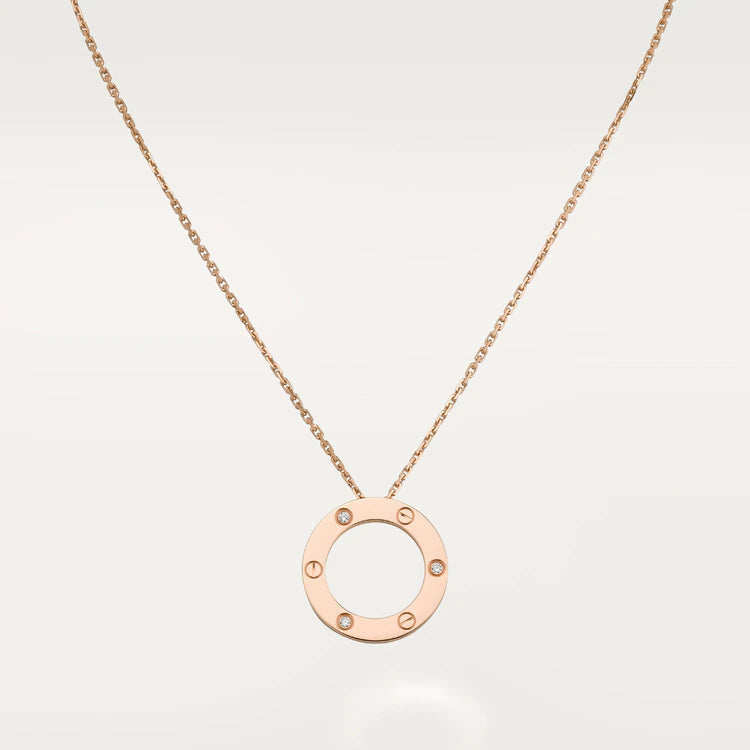 ??MIRA?¡¥LOVE NECKLACE 16MM 3 DIAMONDS