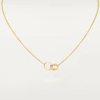 ??MIRA?¡¥LOVE NECKLACE DOUBLE RING GOLD