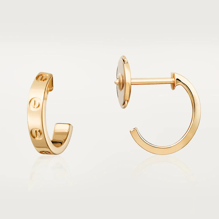 ??MIRA?¡¥LOVE EARRINGS 2.65MM PINK GOLD