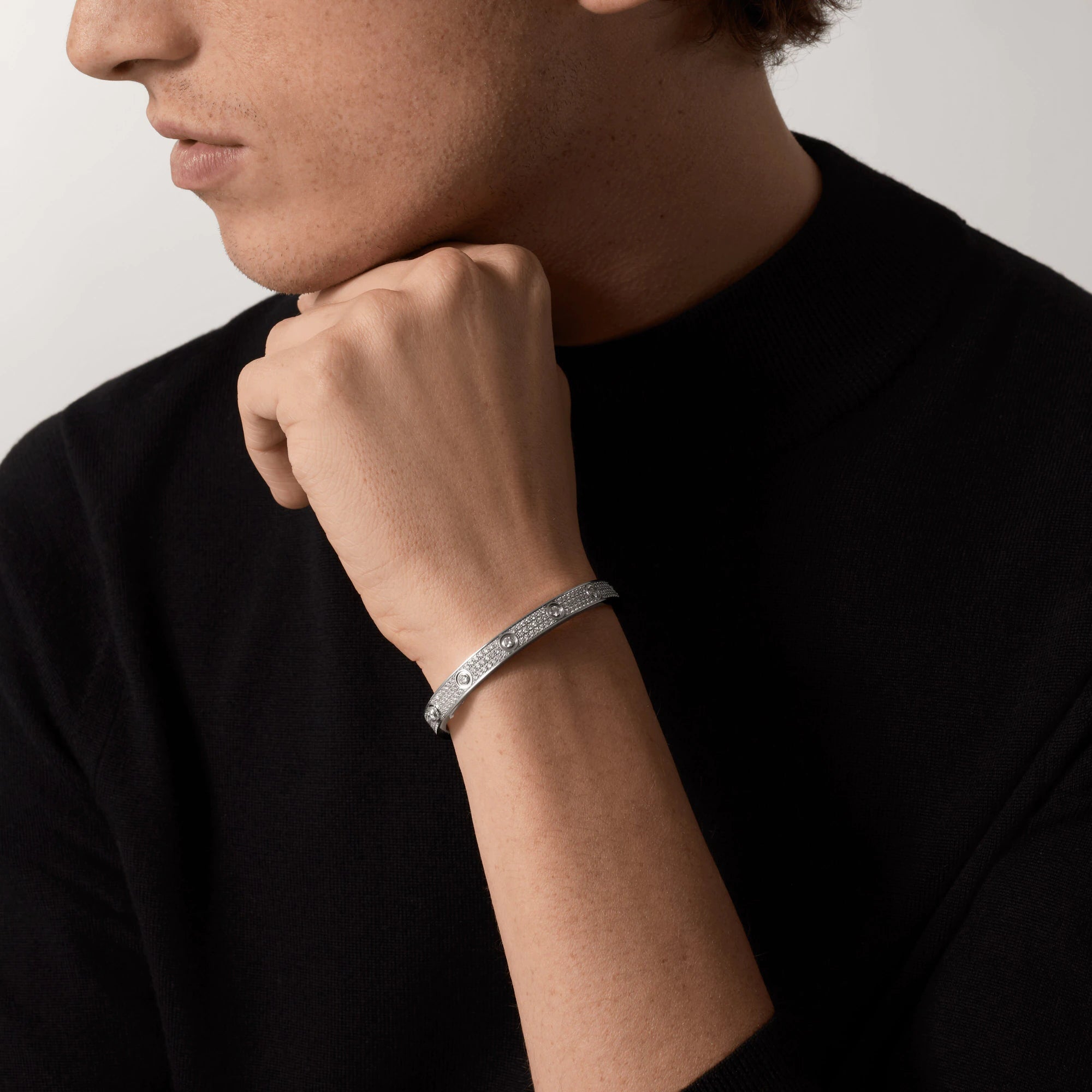 ??MIRA?¡¥LOVE BRACELET 6.1MM DIAMOND-PAVED 10 BIG DIAMONDS