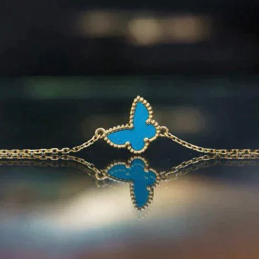 ??MIRA?¡¥BUTTERFLY TURQUOISE BUTTERFLY BRACELET