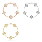 [MIRA] New  CLOVER 5 MOTIF FULL DIAMOND BRACELET COLLECTION