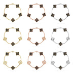 [MIRA]New CLOVER 5 MOTIF GRAY MOP BRACELET COLLECTION