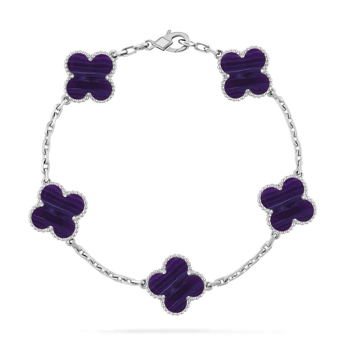 [MIRA]New CLOVER 5 MOTIF PURPLE STRIPES BRACELET COLLECTION
