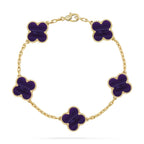 [MIRA]New CLOVER 5 MOTIF PURPLE STRIPES BRACELET COLLECTION