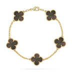 [MIRA]New CLOVER 5 MOTIF GRAY MOP BRACELET COLLECTION
