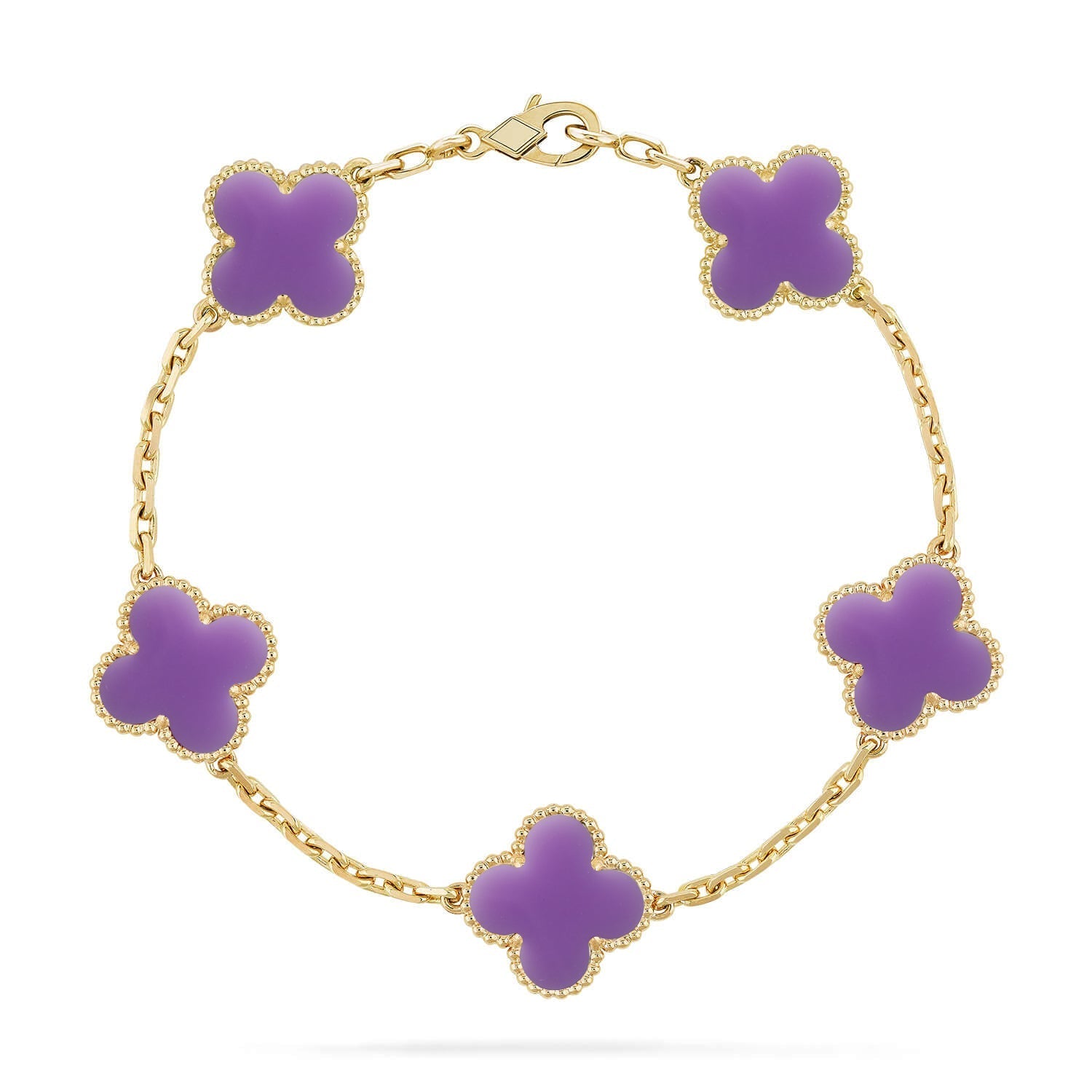 [MIRA]New CLOVER 5 MOTIF LIGHT PURPLE BRACELET COLLECTION