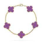[MIRA]New  CLOVER 5 MOTIF VIOLET BRACELET COLLECTION