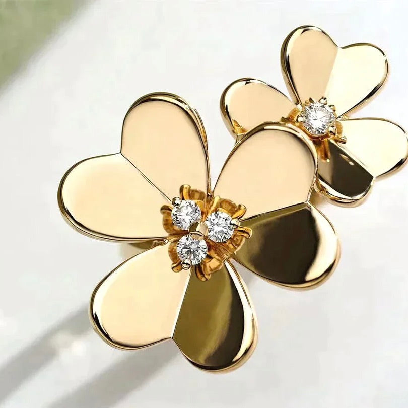 ??MIRA?¡¥CLOVER COMOS GOLD DIAMOND RING