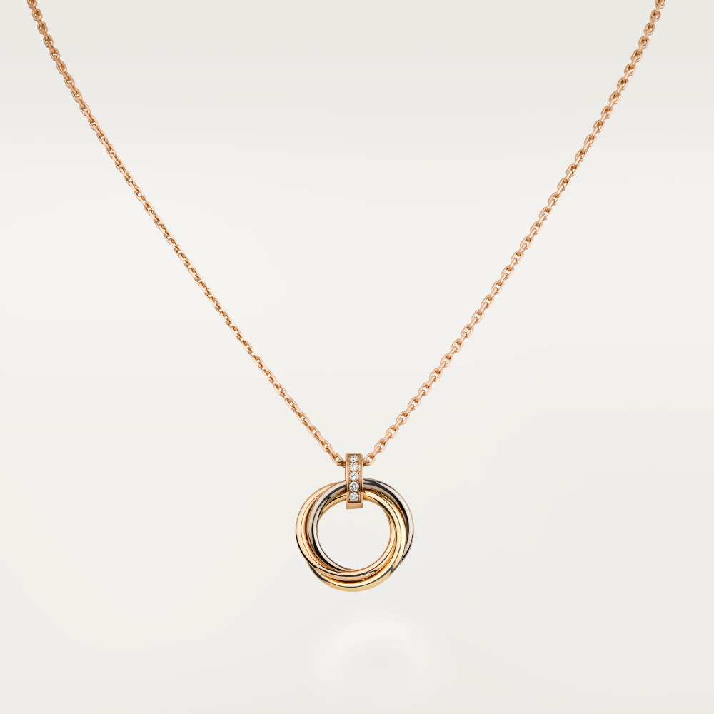??MIRA?¡¥TRINITY NECKLACE GOLD  DIAMONDS