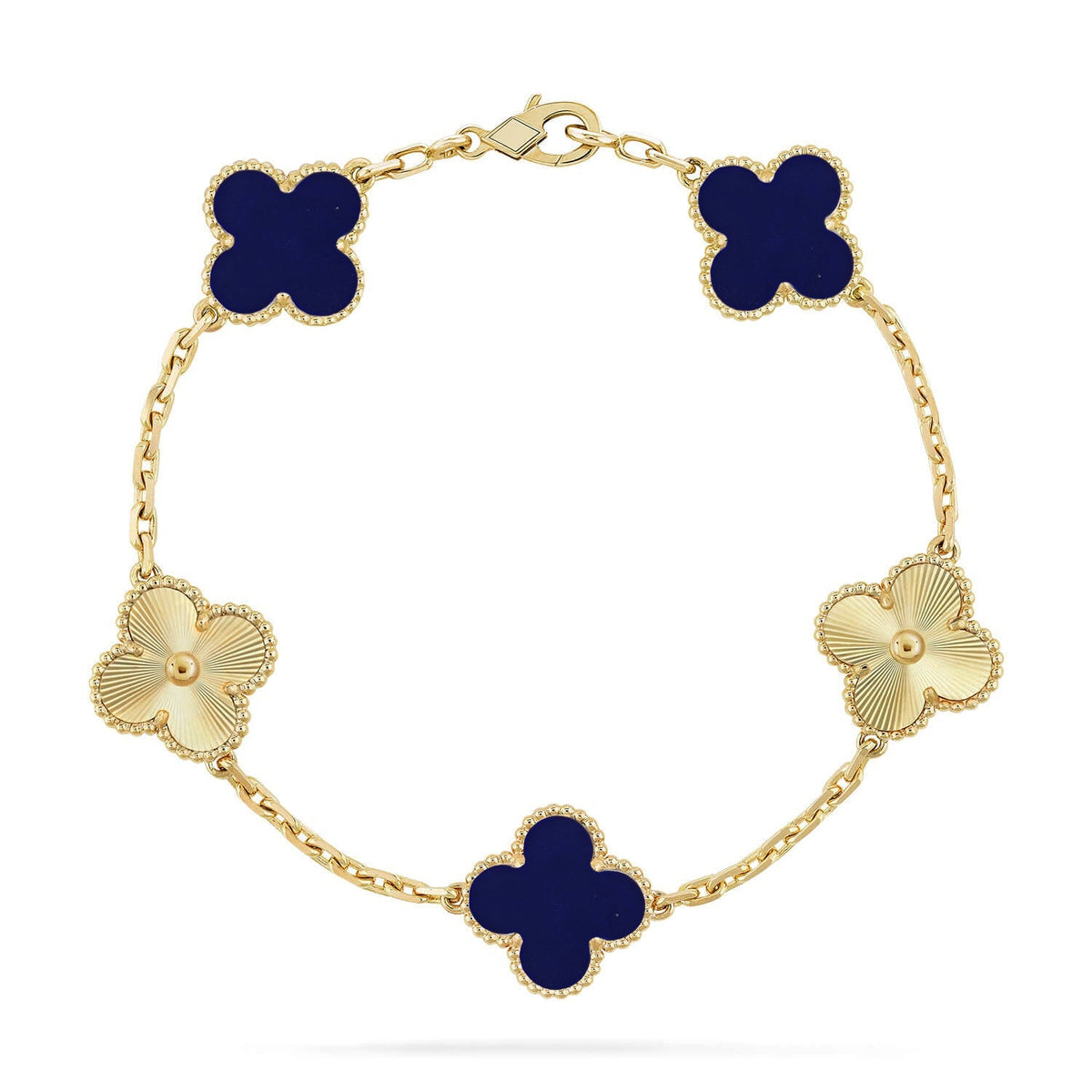 [MIRA]New CLOVER 5 MOTIF LAPIS LAZULI BRACELET COLLECTION