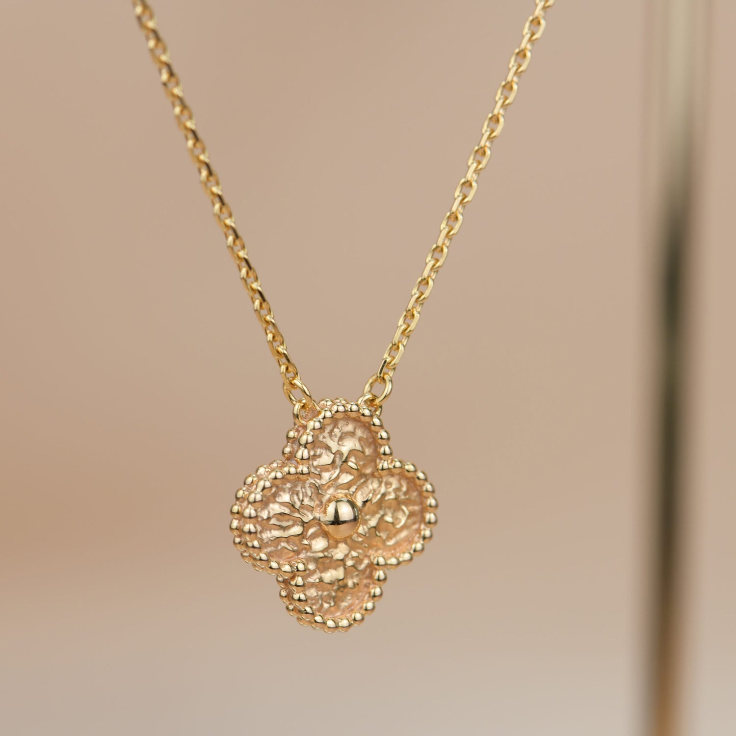??MIRA?¡¥CLOVER 15MM  BRONZING NECKLACE
