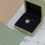 ??MIRA?¡¥CLOVER 15MM DIAMOND GOLD MOTHER OF PEARL NECKLACE