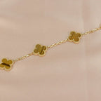 [MIRA]New  CLOVER 5 MOTIFS TIGER EYE BRACELET COLLECTION