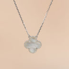 ??MIRA?¡¥CLOVER  15MM WHITE MOTHER-OF-PEARL SILVER