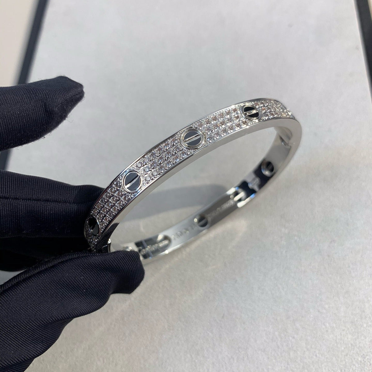 ??MIRA?¡¥LOVE BRACELET 6.1MM DIAMOND-PAVED CERAMIC