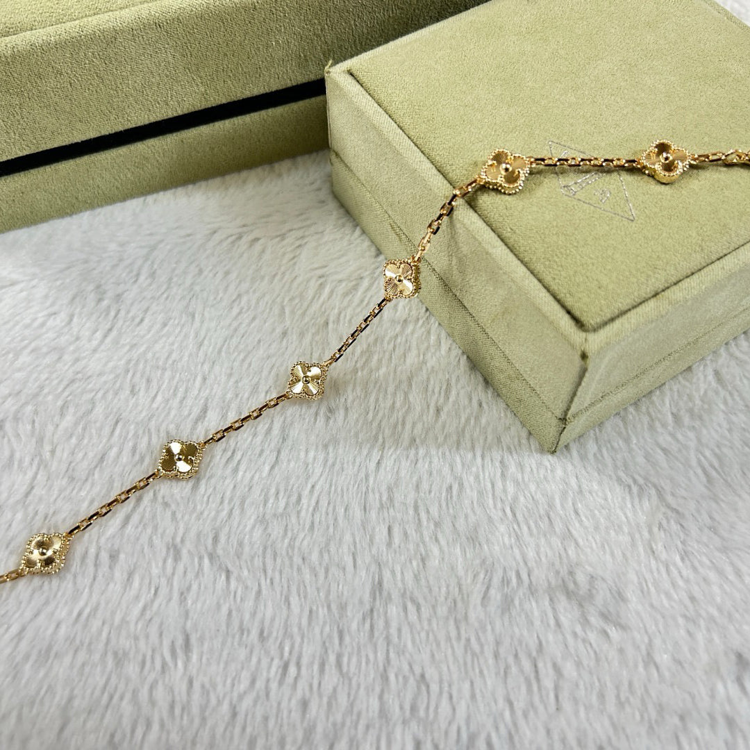 [MIRA]New CLOVER 6 MOTIF DIAMOND BRACELET