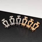 ??MIRA?¡¥FORCE LARGE HORSESHOE HALF DIAMOND BRACELET GOLD