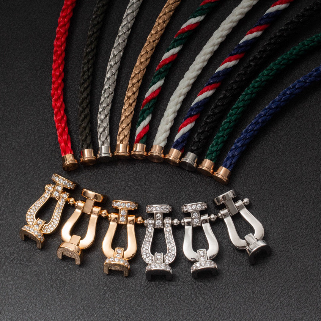 ??MIRA?¡¥FORCE LARGE HORSESHOE NO DIAMOND BRACELET ROSE GOLD