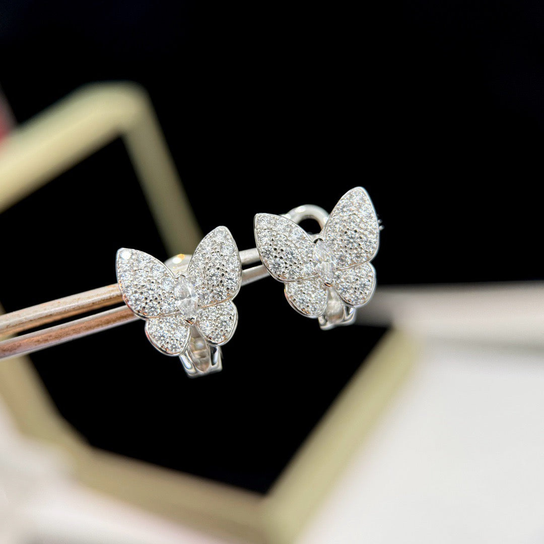 ??MIRA?¡¥BUTTERFLY ALL DIAMOND EARRINGS