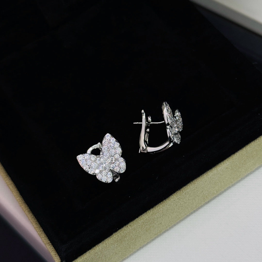 ??MIRA?¡¥BUTTERFLY ALL DIAMOND EARRINGS