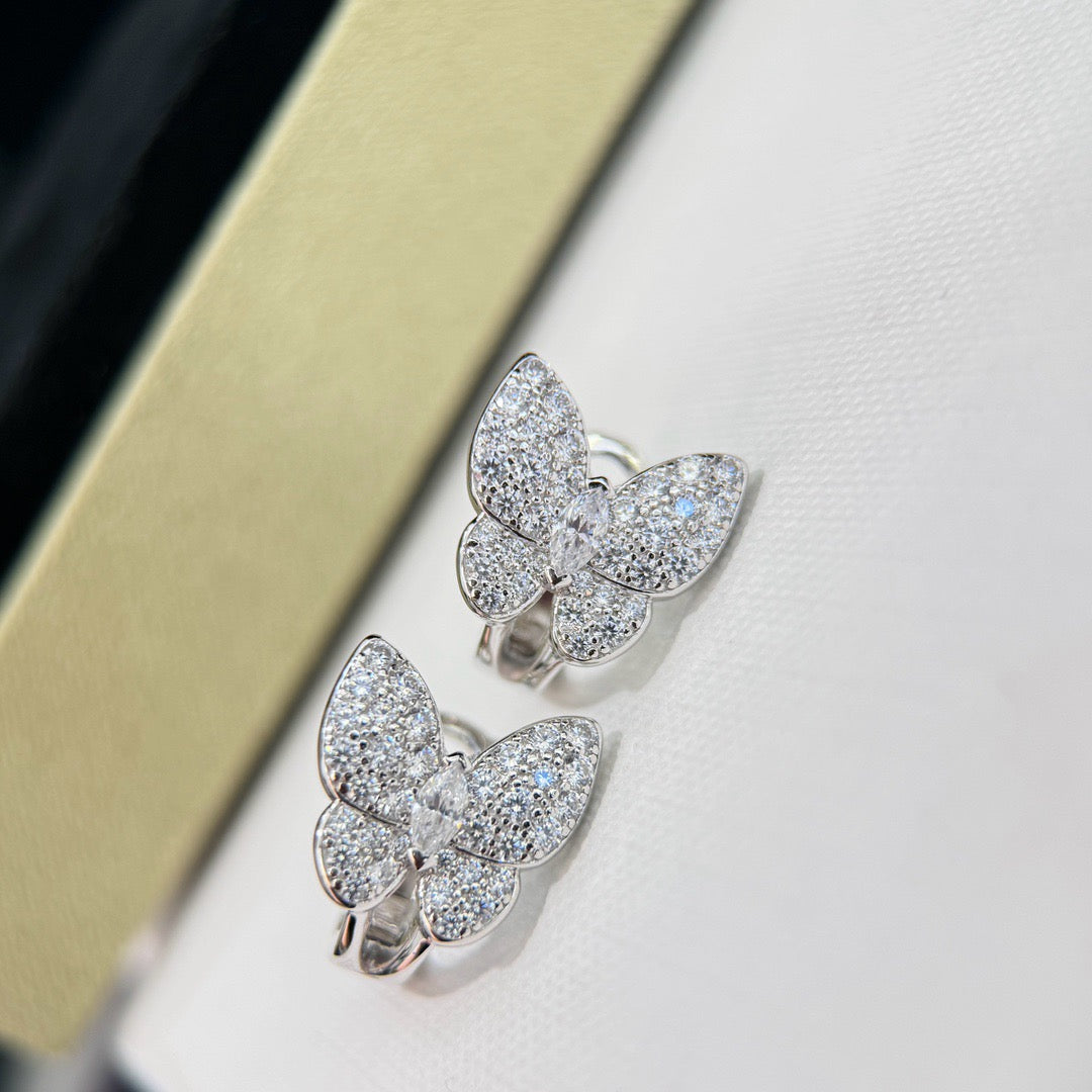 ??MIRA?¡¥BUTTERFLY ALL DIAMOND EARRINGS