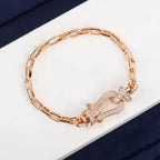 ??MIRA?¡¥FORCE LARGE HORSESHOE CLASP  METAL BRACELET