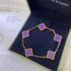 [MIRA]New  CLOVER 5 MOTIF VIOLET BRACELET COLLECTION