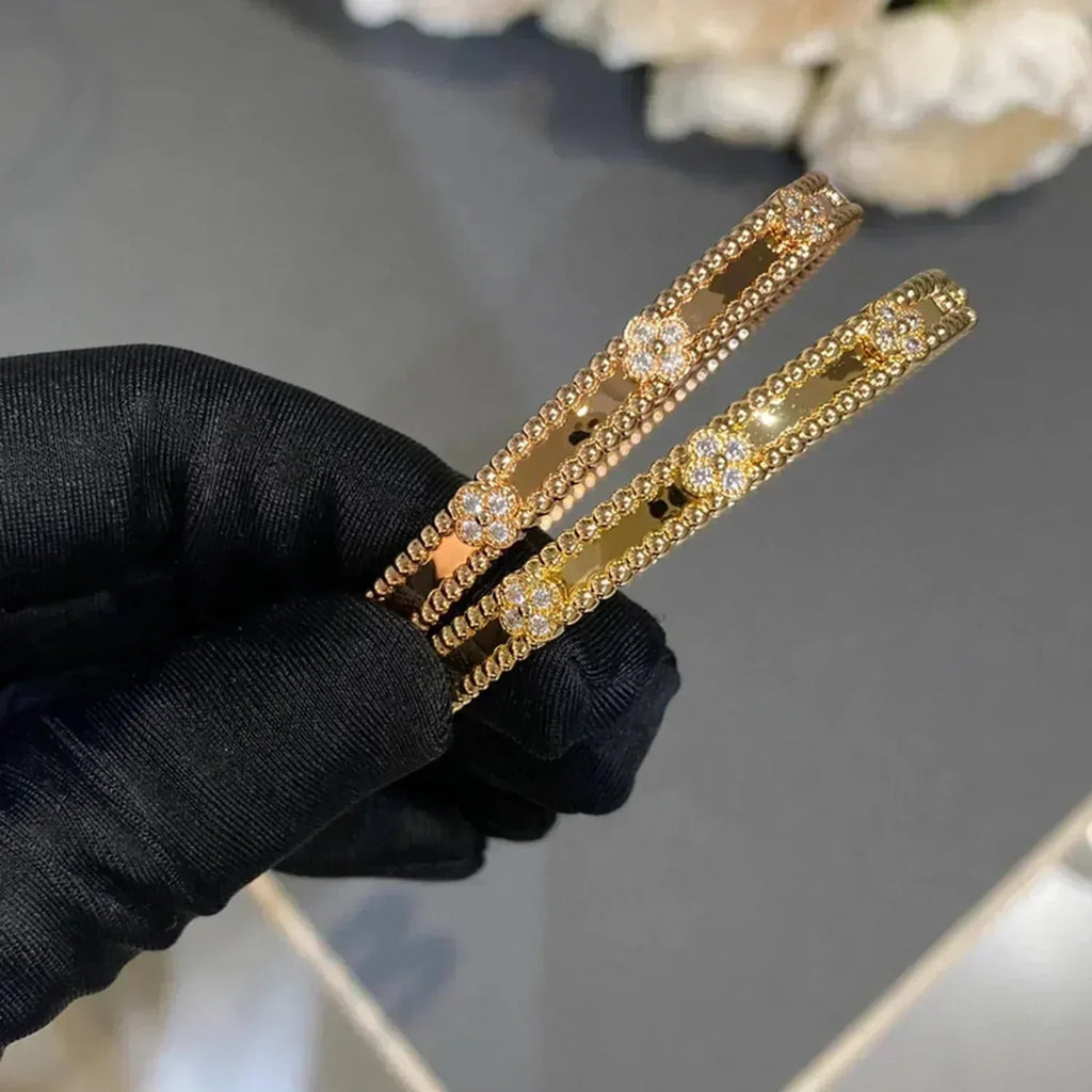 ??MIRA?¡¥CLOVER BRACELET 4MM DIAMONDS
