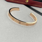 ??MIRA?¡¥LOVE BRACELET 6.1MM 1 DIAMOND OPEN CUFF