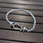 ??MIRA?¡¥FORCE  HORSESHOE  DIAMOND TENNIS BRACELET