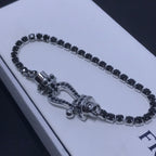 ??MIRA?¡¥FORCE  LARGE HORSESHOE FULL DIAMOND TENNIS BRACELET