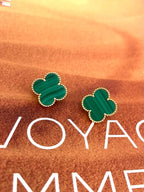 [MIRA] CLOVER LARGE (20mm) 1 MOTIFS GREENER MOP STUD EARRINGS